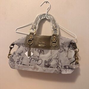 Coach Gray Signature Handbag